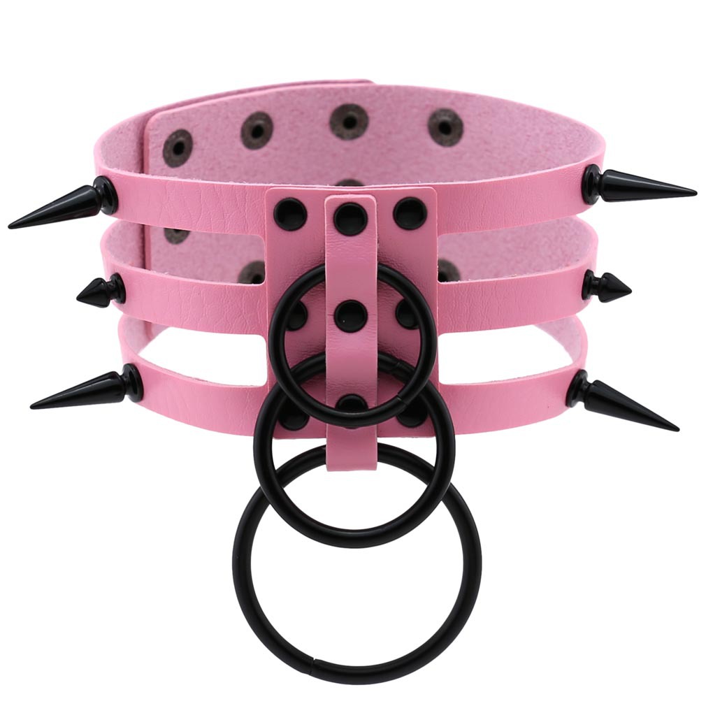 Kalung Choker Kulit Hitam deng - Women'S Emo Accessories ulasan dan harga