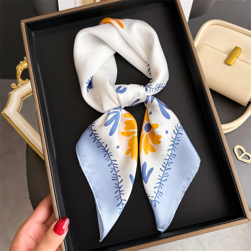 1Pc syal sutra motif baru, sya - Silk Scarf Square ulasan dan harga