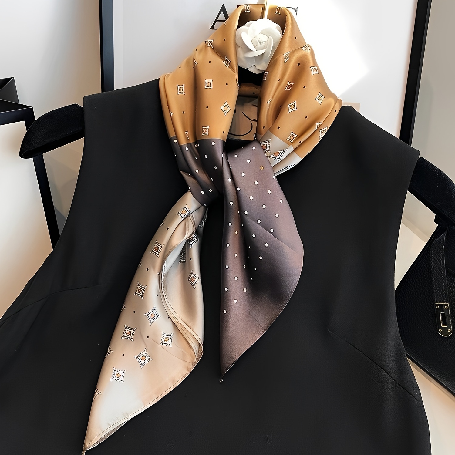 Syal persegi Polka Dot berlian - Silk Scarf Square ulasan dan harga