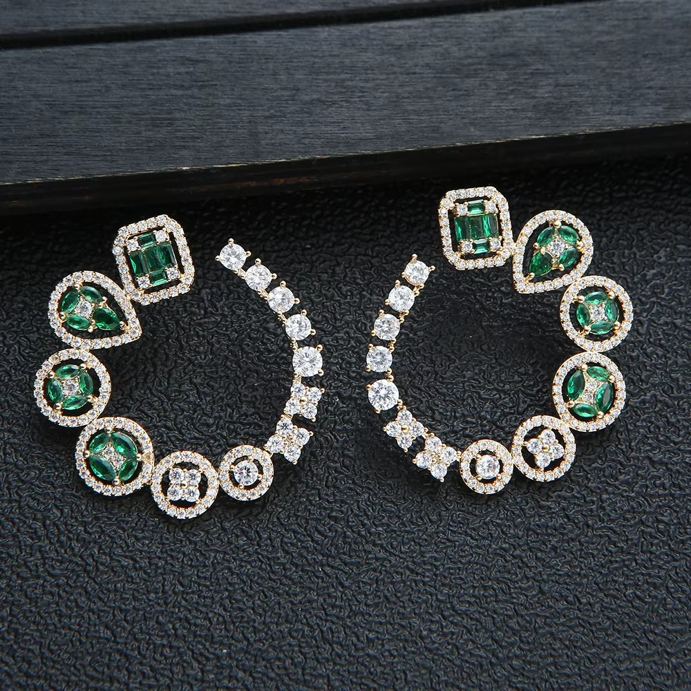 Anting Kancing Bulat Mewah unt - Women Accessories Dubai ulasan dan harga