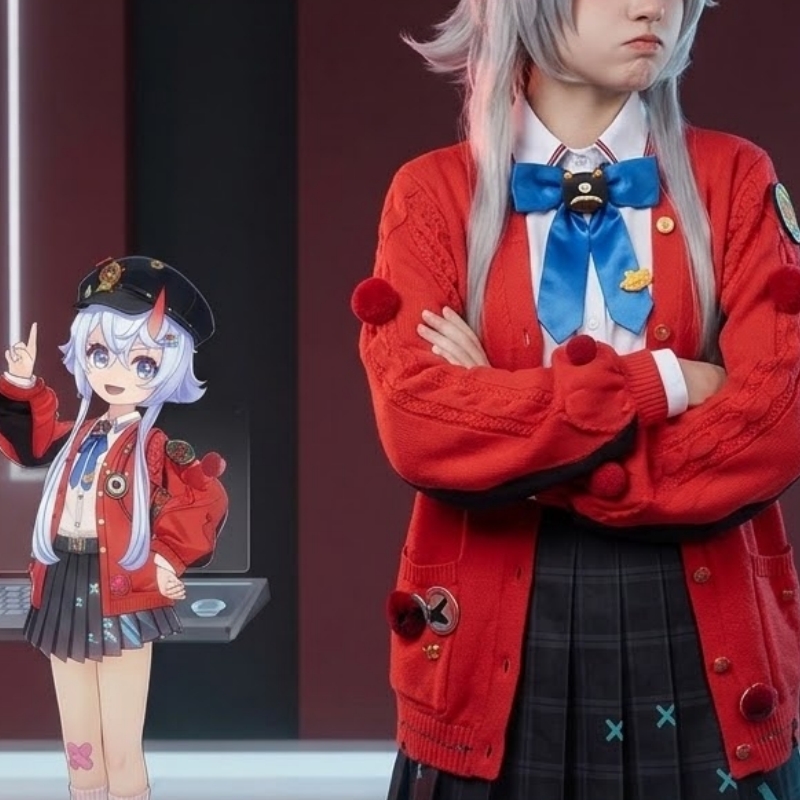 Kostum Cosplay Neverness To Ev - Women'S Red Accessories ulasan dan harga