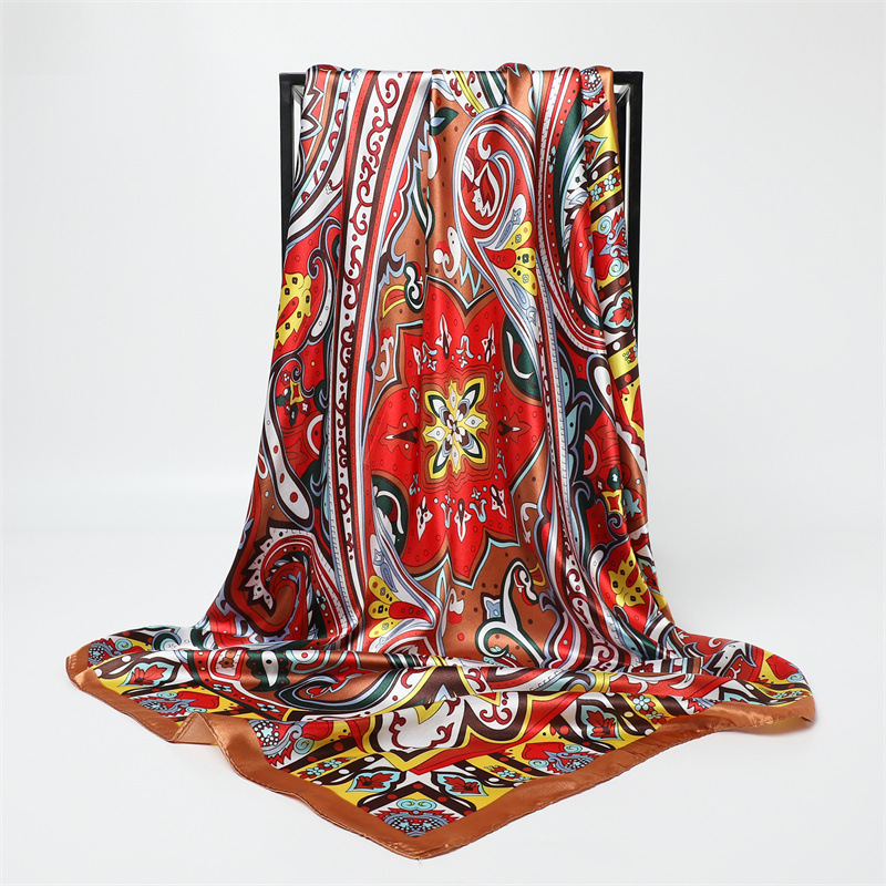 Syal Persegi Besar Motif Fashi - Silk Scarf Square ulasan dan harga