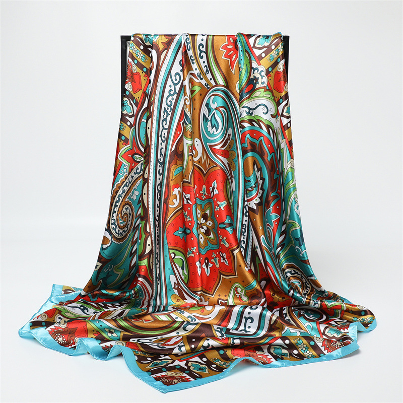 Syal Persegi Besar Motif Fashi - Silk Scarf Square ulasan dan harga