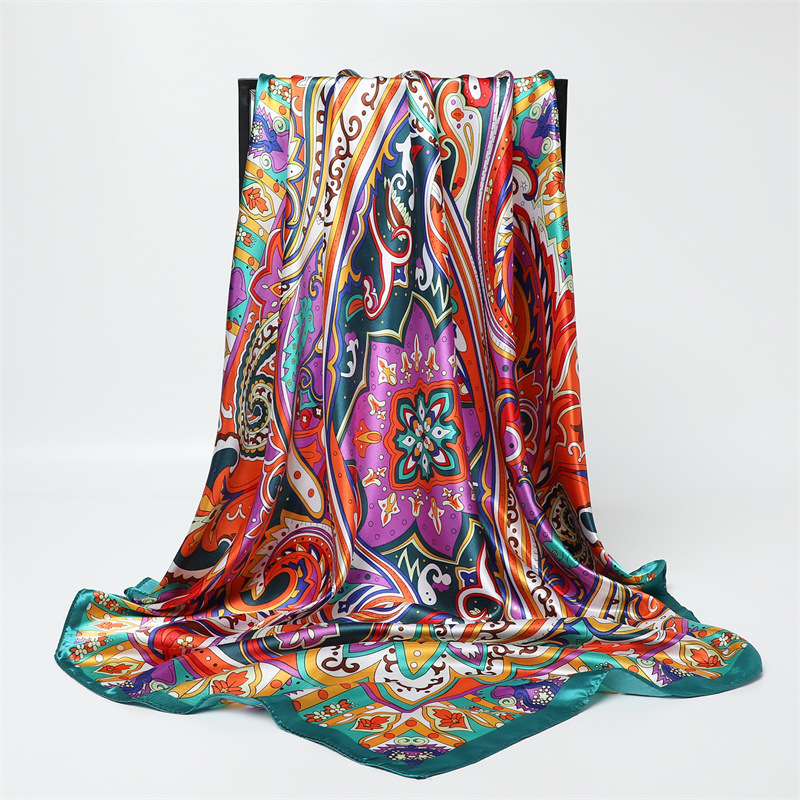 Syal Persegi Besar Motif Fashi - Silk Scarf Square ulasan dan harga