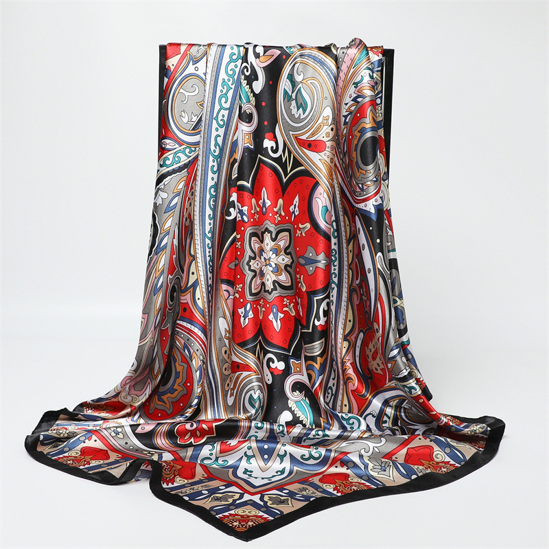 Syal Persegi Besar Motif Fashi - Silk Scarf Square ulasan dan harga