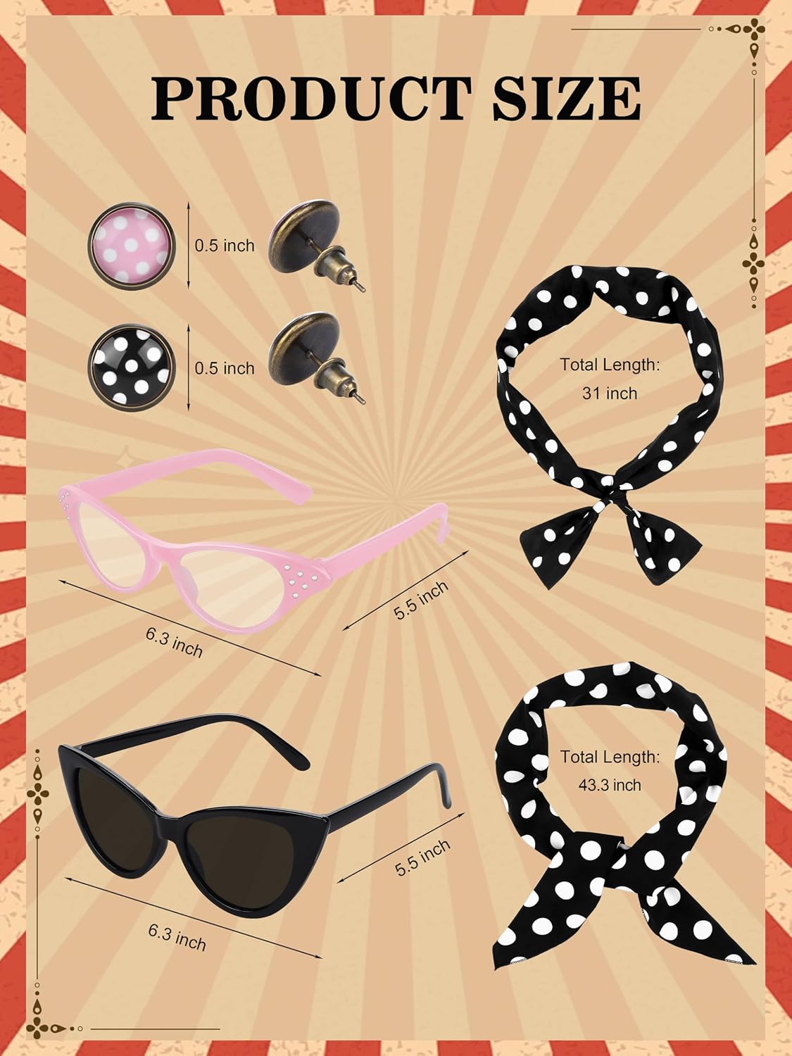 Set Kostum Cosplay Halloween u - Women'S Accessories In The 1950S ulasan dan harga