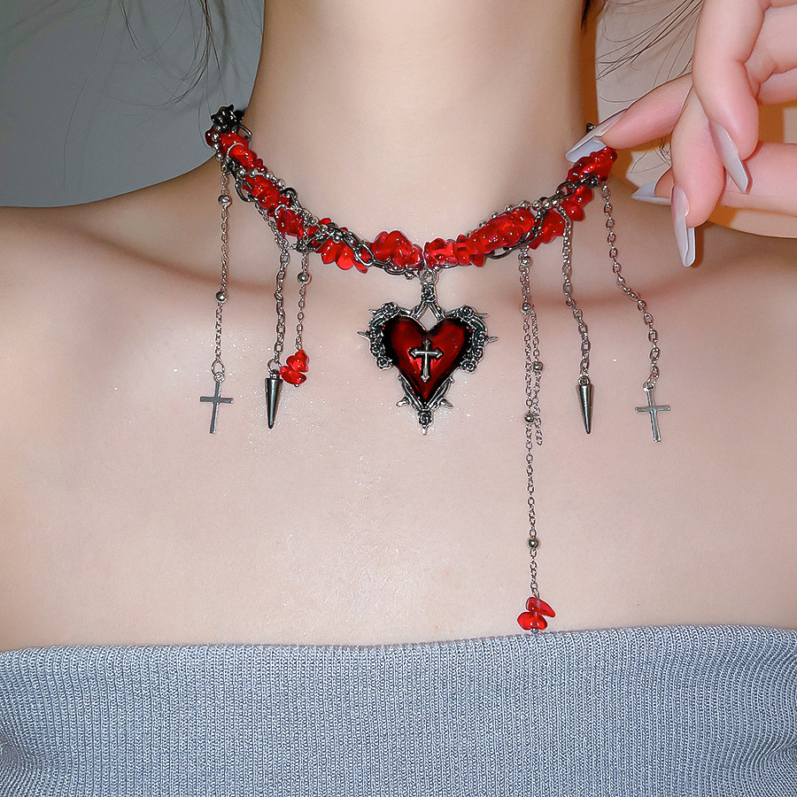 Kalung Choker Liontin Salib Ha - Women'S Emo Accessories ulasan dan harga