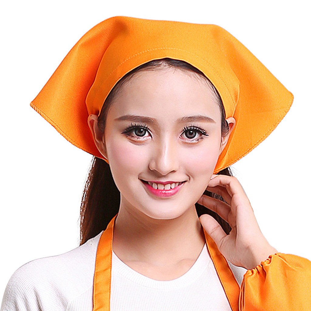 Topi Koki Warna Solid Tipis Ta - Women Kitchen Accessories ulasan dan harga